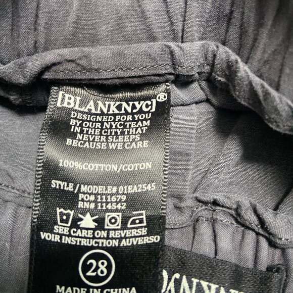 Blank NYC Down to Earth Paper-bag Waist Jogger Style Pants Charcoal Grey Size 28 - Picture 11 of 13